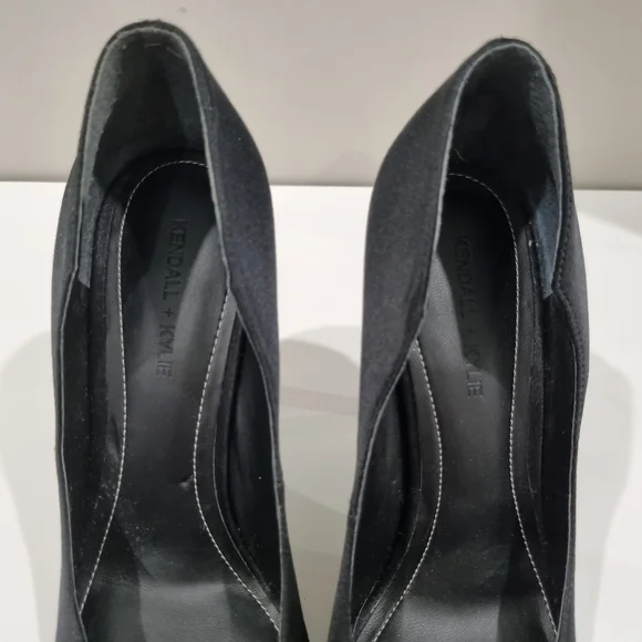 Kendall + Kylie "Abi" Classic Black Satin Pointed Toe Heels,  Like New, Size 8 - Picture 5 of 11